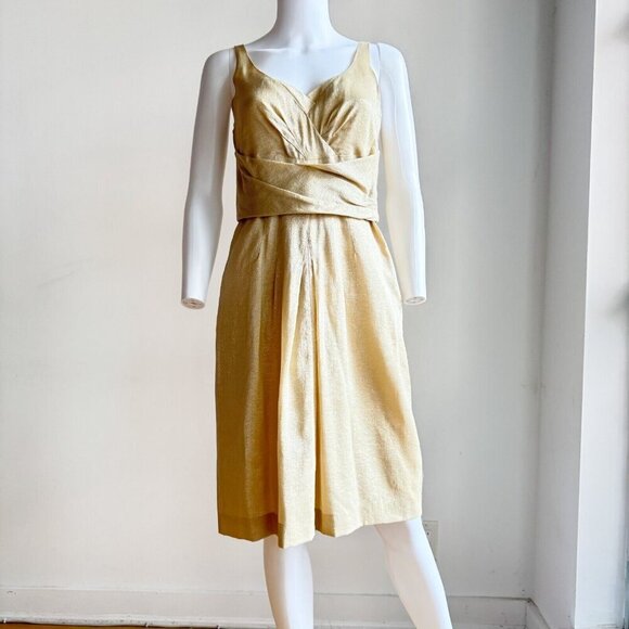 Moschino Light Nude Beige w Sparkle Cocktail Dress 10 - Picture 3 of 6